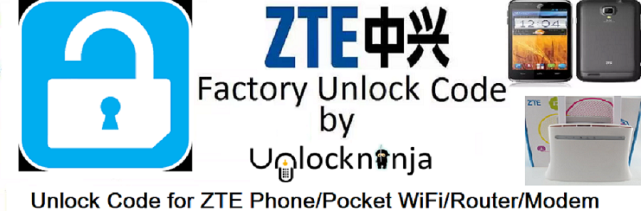 ZTE Factory Unlock Code to use any network